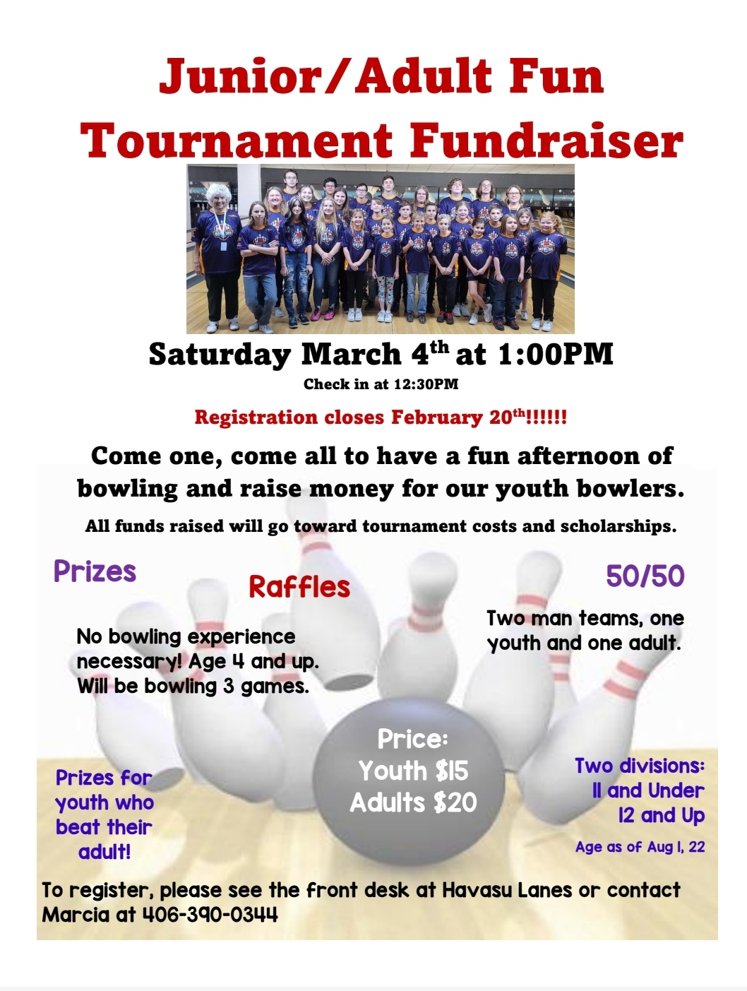 Havasu Junior Bowlers Fun Tournament Fundraiser